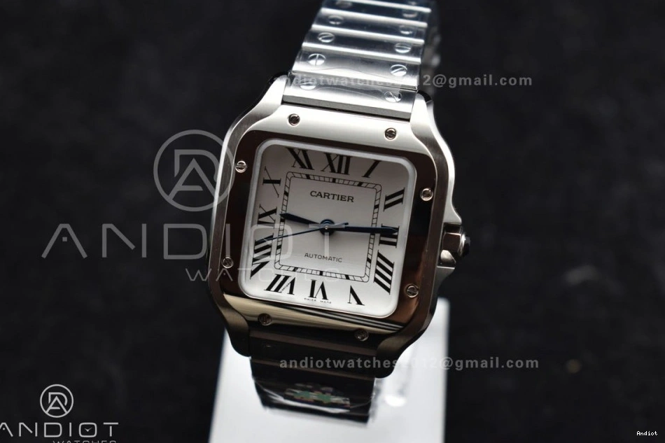 35mm SS Edition MIYOTA Best Cartier V2 Santos Bracelet SmartLinks BVF 9015 SS de White on 1:1 Dial 0109